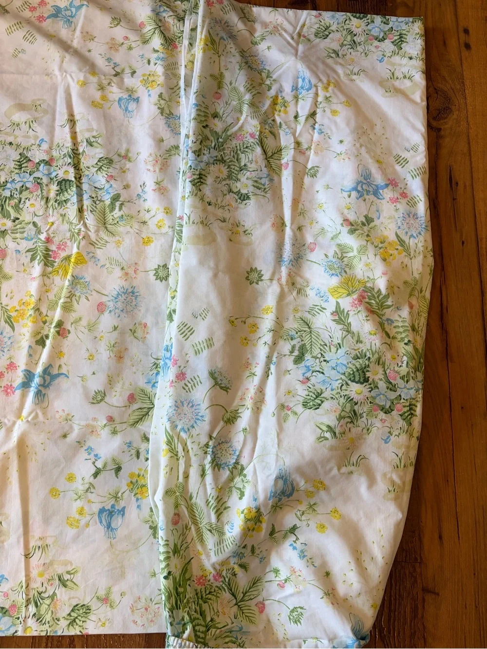 Vintage Bed Sheets Pequot Spring Bouquet Floral Fitted & Flat Full Size EUC